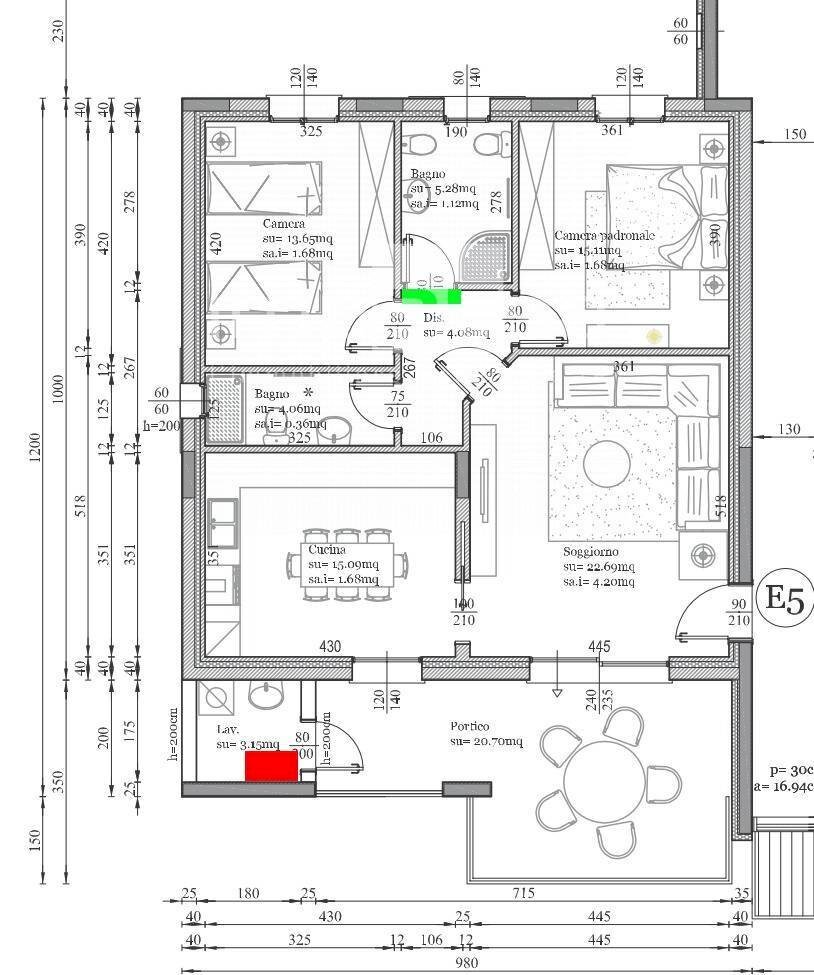 Foto 14 - Three-room apartment Via brugnera
 
4, Fontanafredda - floor plans 1
