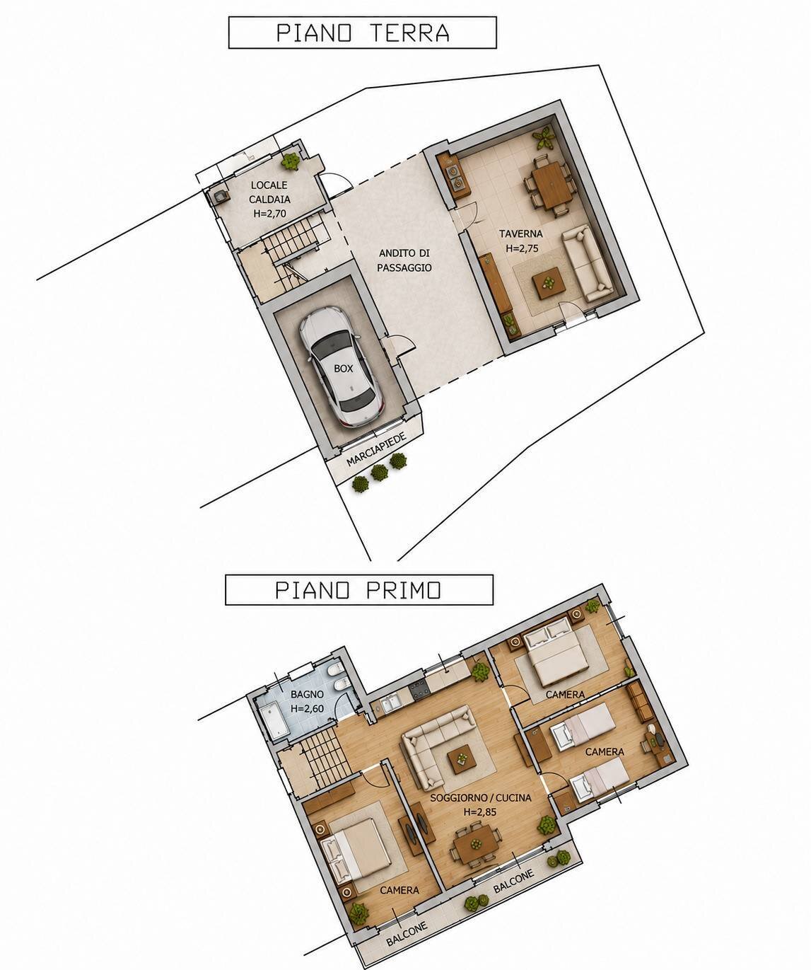 Foto 24 - Semi-detached house vicolo Alvod
 
29, Taino - floor plans 1