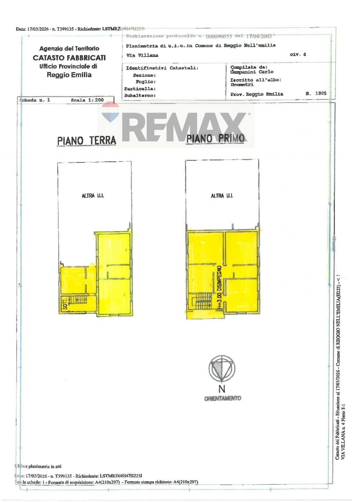 Pianta 2D - Casa indipendente Via Villana
 
4, Reggio nell'Emilia - planimetria 1