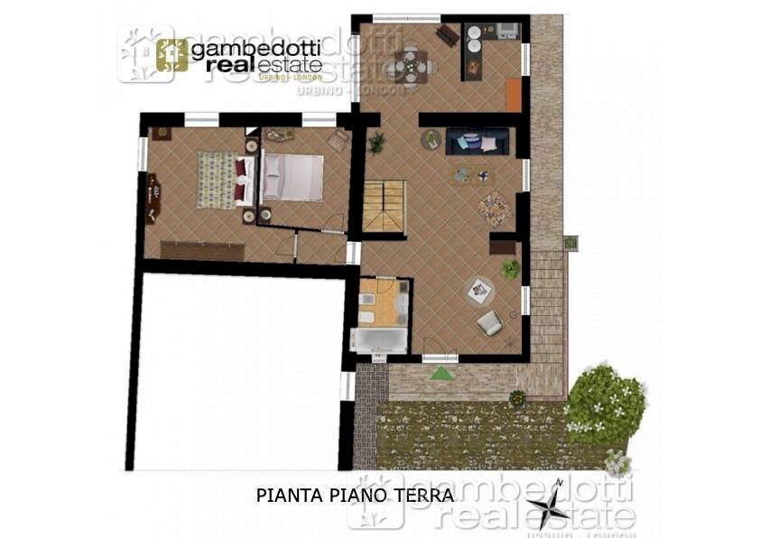Piano Terra - Independent house Urbino - floor plans 1