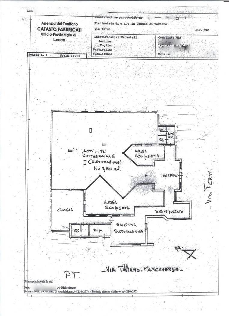 Shop via Enrico Fermi, Taviano - floor plans 1