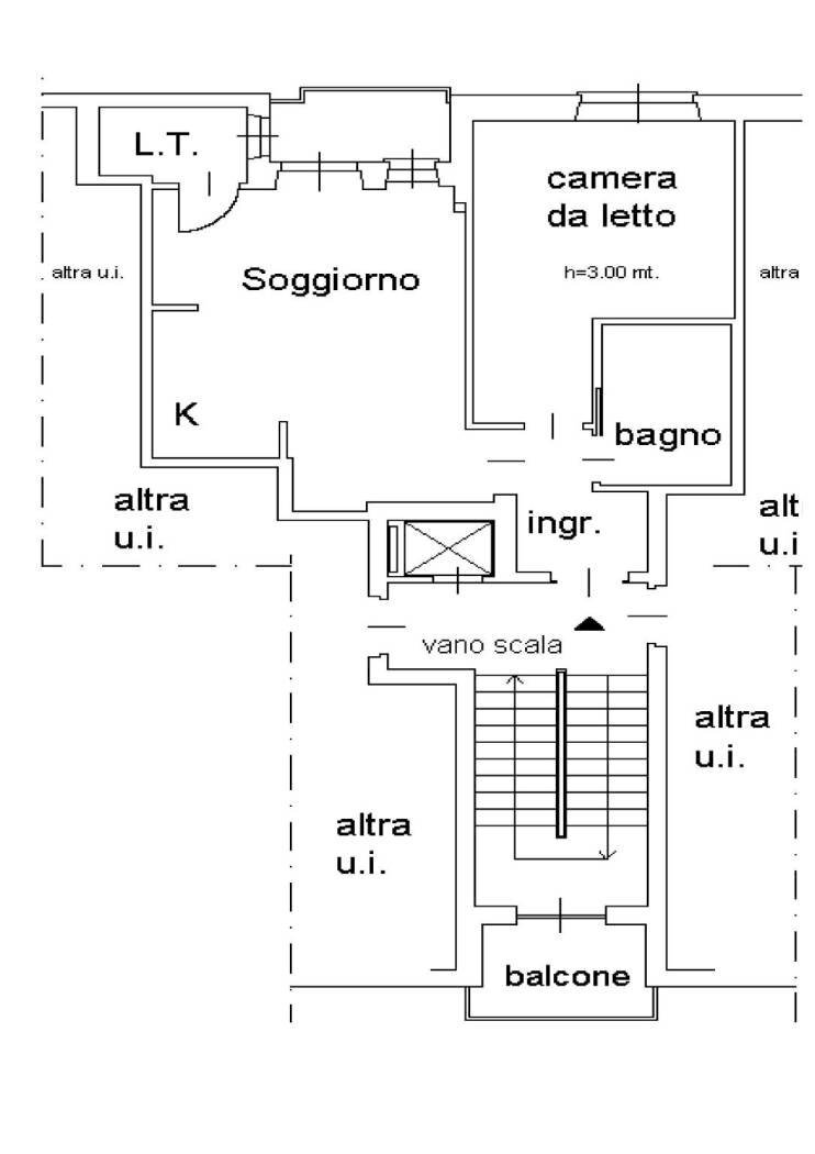Bilocale corso Unione Sovietica, 341, Torino (zona Lingotto) - planimetria 1
