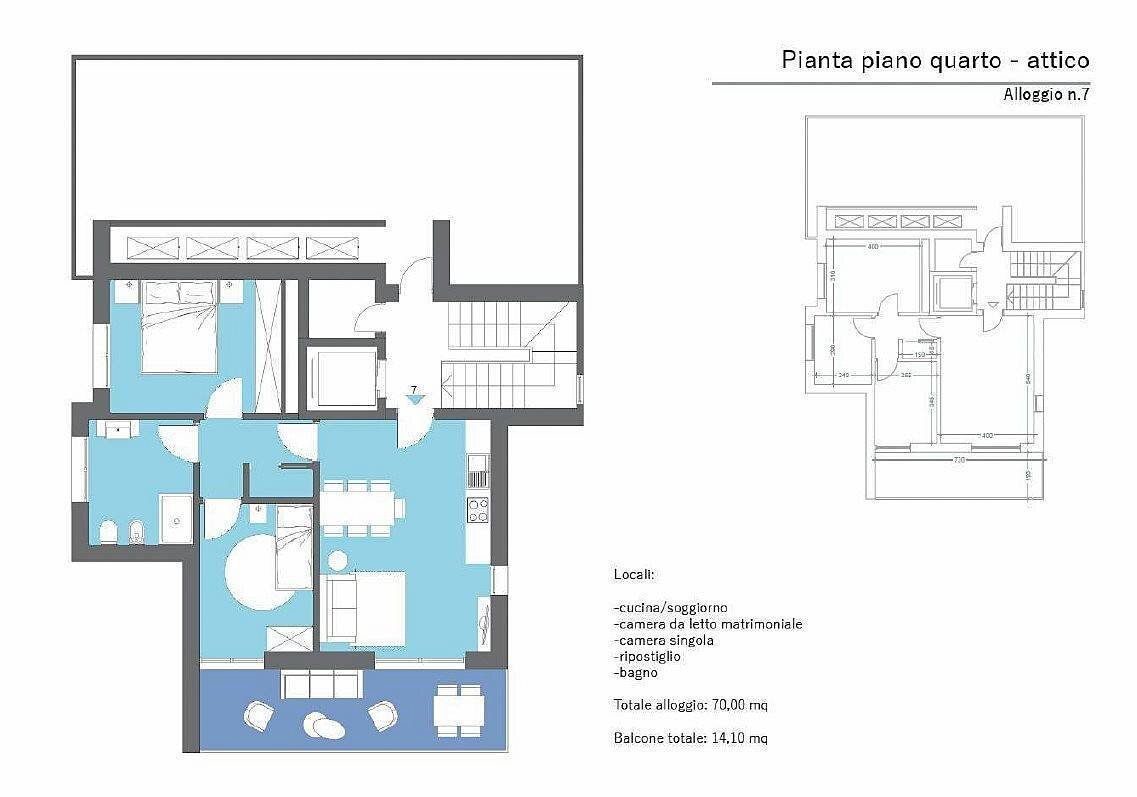 Foto 13 - Three-room apartment Via Sicilia, San Bartolomeo al Mare - floor plans 1