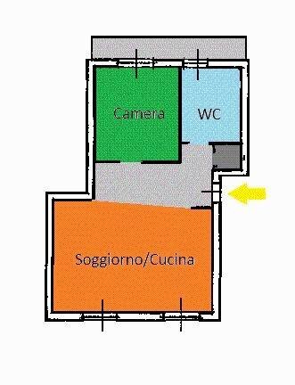 Bilocale via Vecchia di Cuneo, 93, Beinette - planimetria 1