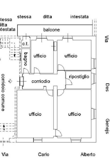 Ufficio via Carlo Alberto, 36, Pinerolo - planimetria 1