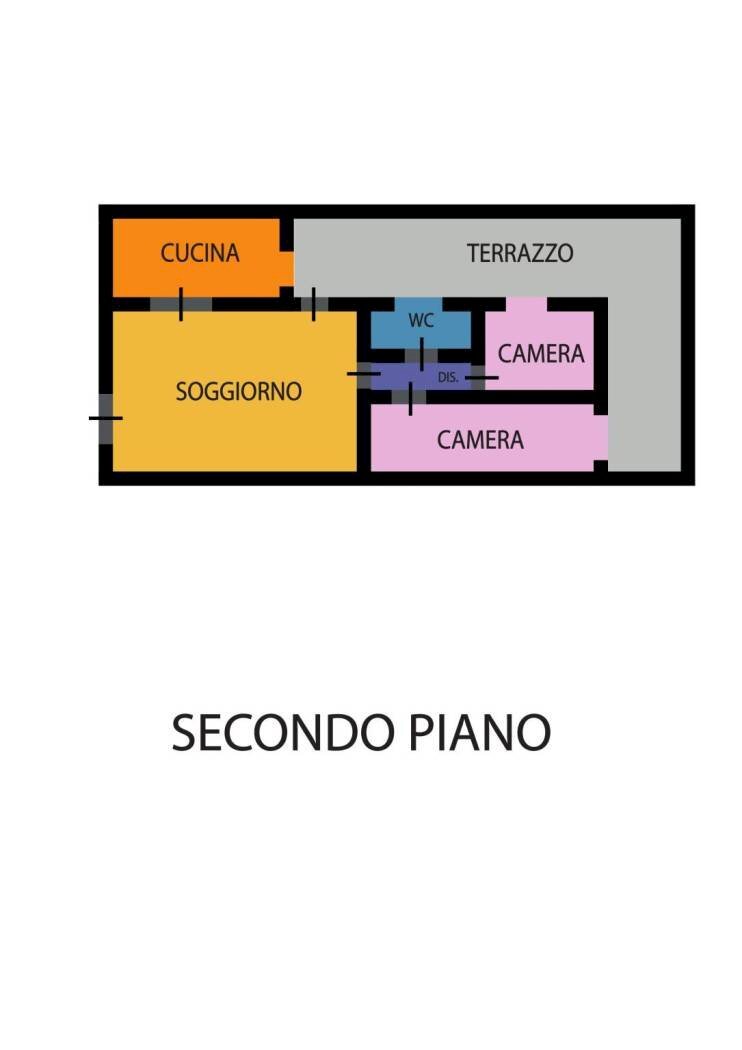 Trilocale viale Pablo Picasso, Ravenna - planimetria 1