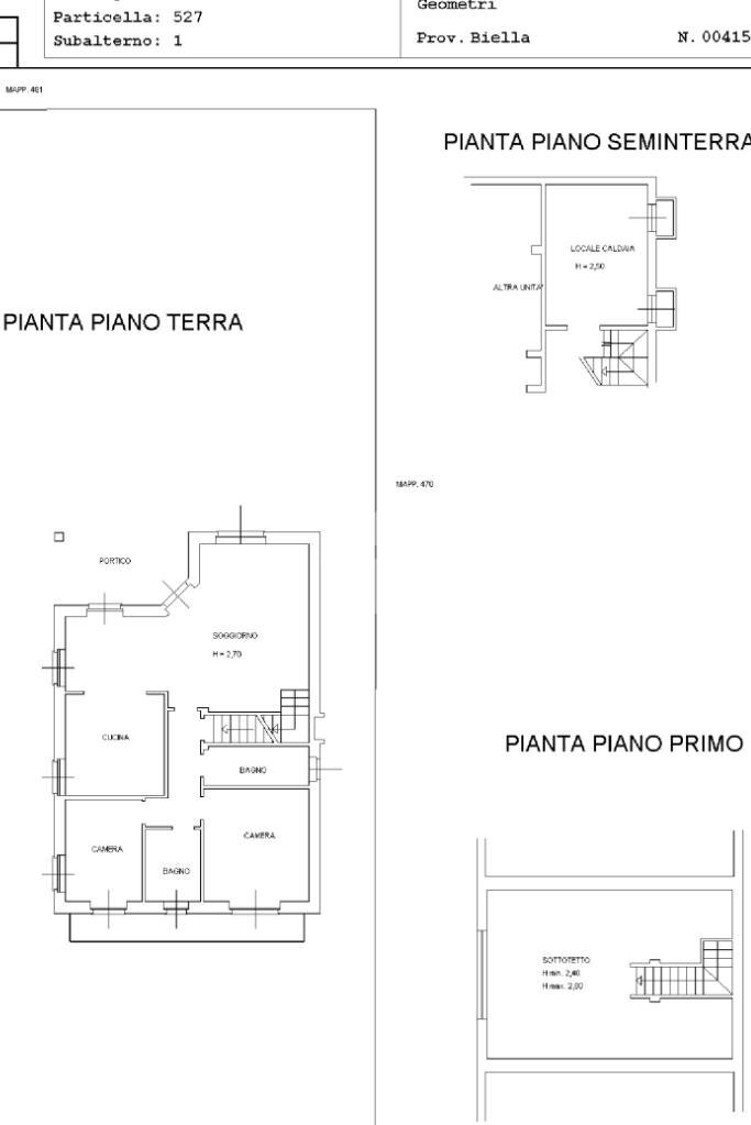 Villa Via Giovanni Antonio Ambrosetti, Roppolo - floor plans 1