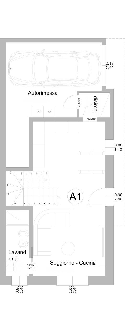Plnimetria PT - Villa a Schiera Via Rubizzano, San Pietro in Casale - planimetria 1