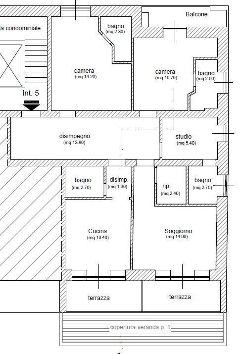 plan int 5 - Appartamento Viale Mazzini 314, Sestri Levante - planimetria 1