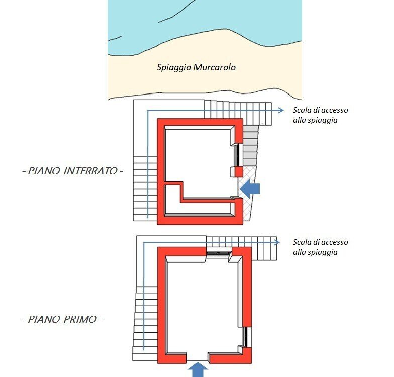 VIA MURCAROLO 1 R (1) - Magazzino Via Murcarolo 1 R, Genova (zona Nervi) - planimetria 1