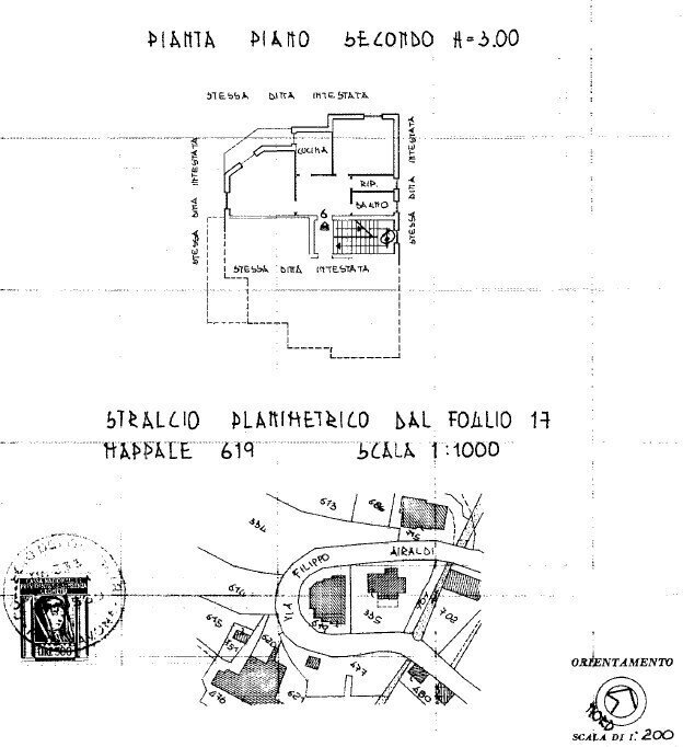 planimetria - Three-room apartment Via Leonpancaldo 82, Alassio - floor plans 1
