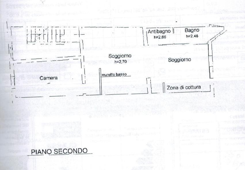 Planimetria - Two-room apartment Via del Campuccio, Firenze (neighborhood San Frediano) - floor plans 1