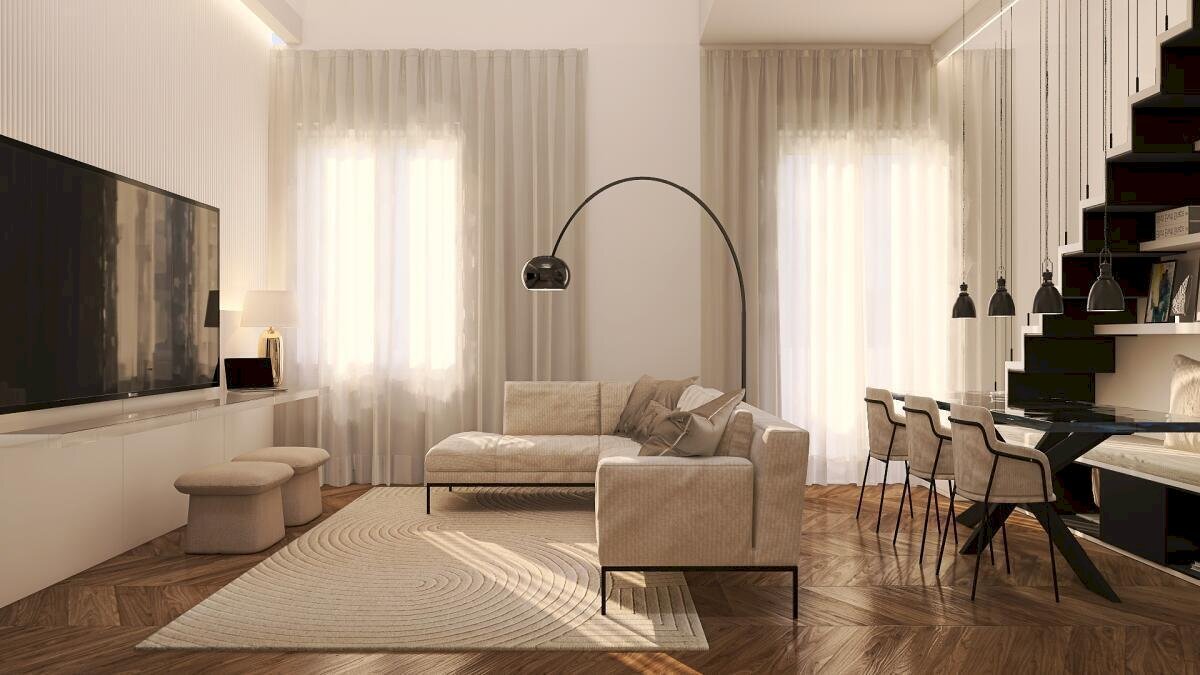 Soggiorno 1 piano - Villa Via Giovanni Cena 25, Milano (zona Città Studi) - foto 1