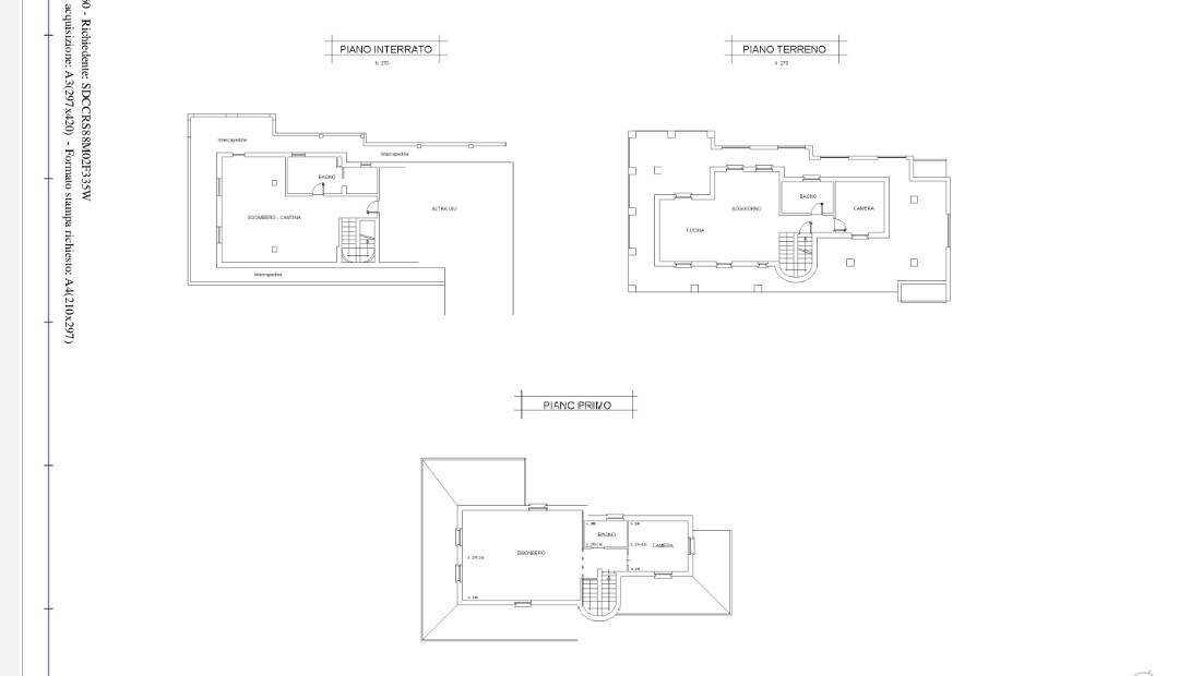 Villa via Asti, Calliano - floor plans 1