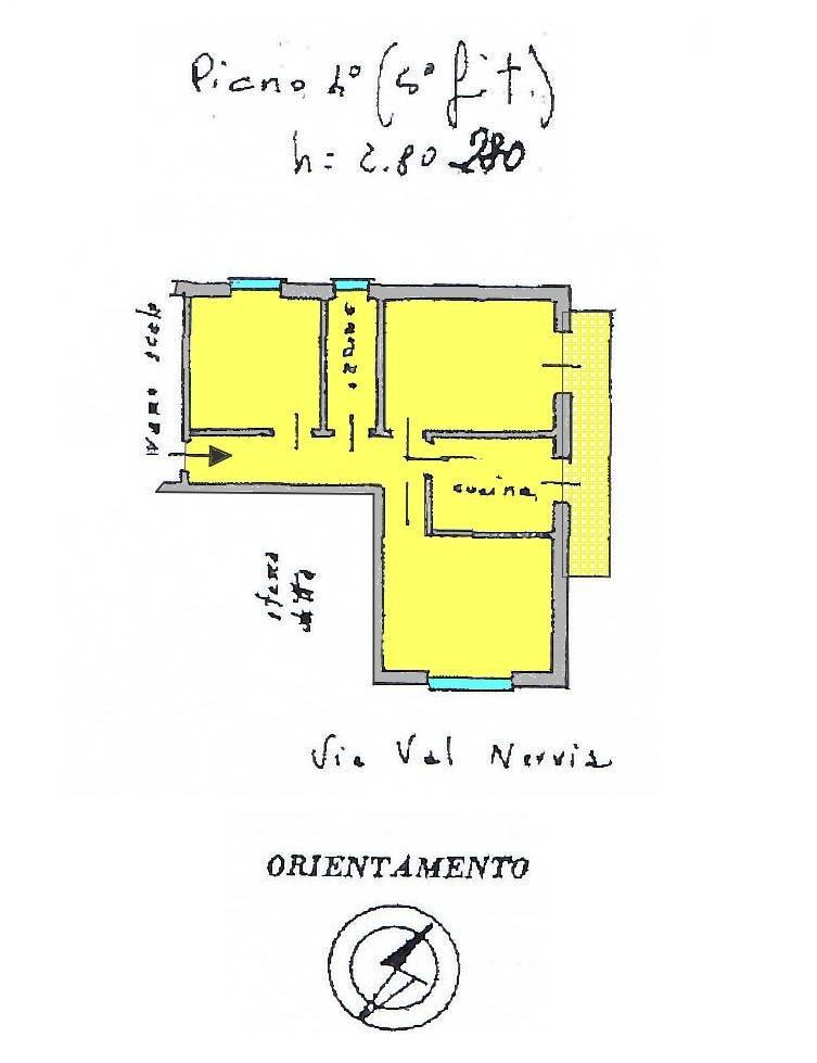 Quadrilocale Via Luigi Isnardi 31, Ventimiglia - planimetria 1