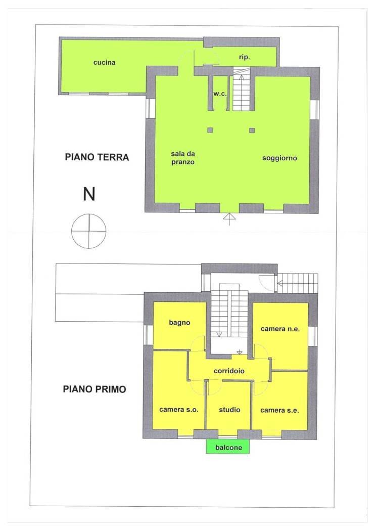Townhouse Via Alessandro Volta, Sanremo - floor plans 1