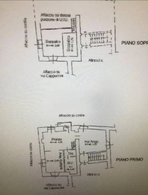 Two-room apartment Via dei Capuccini, Sanremo - floor plans 1