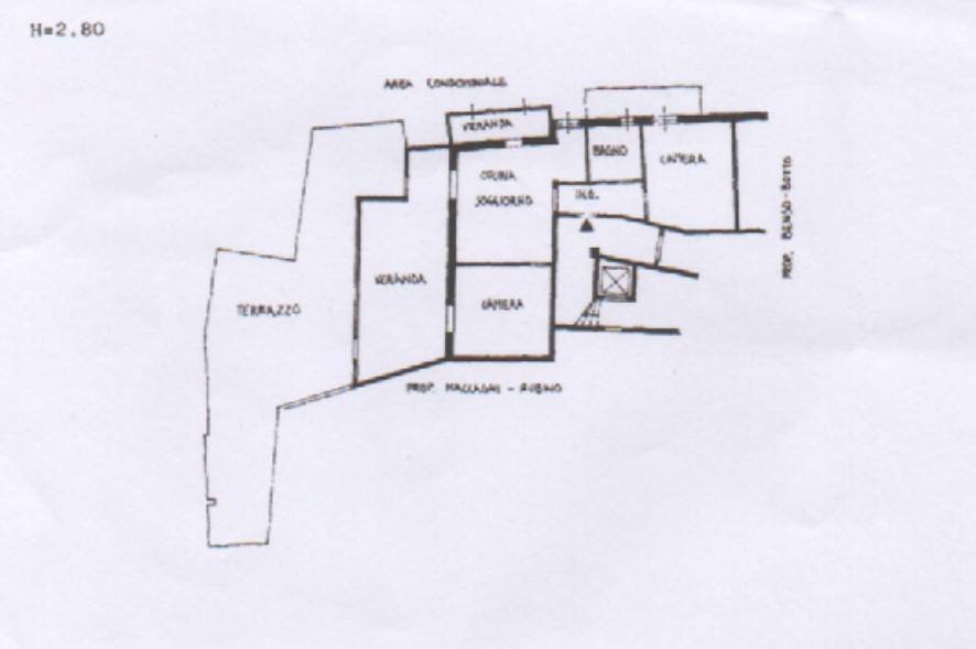 Three-room apartment Via Martiri della Libertà 18, Sanremo - floor plans 1
