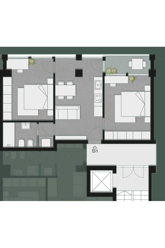 Three-room apartment Viale Antonio Silvani 6, Bologna (neighborhood Saffi) - floor plans 1