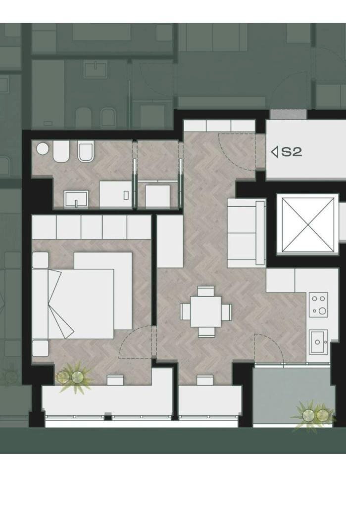 Two-room apartment Viale Antonio Silvani 6, Bologna (neighborhood Saffi) - floor plans 1