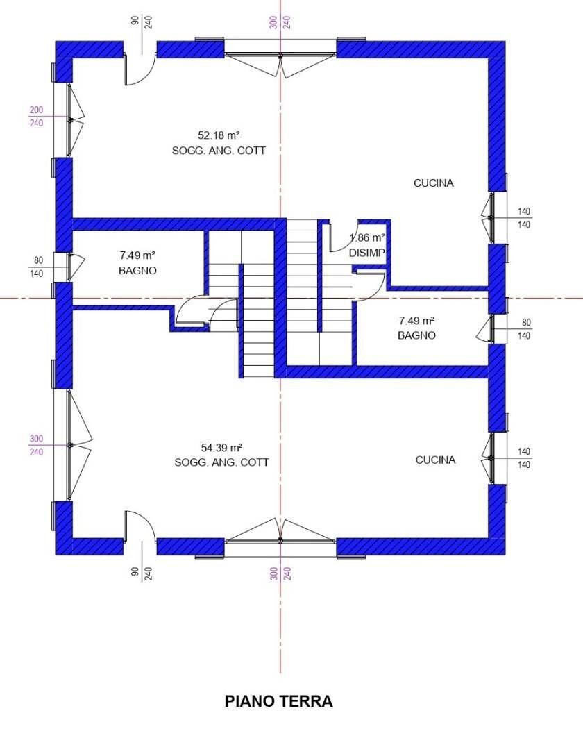 Casa Colonica Via Poggio Renatico 12, San Giorgio di Piano - planimetria 1