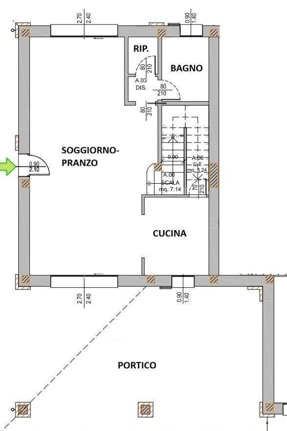 Villa Trifamiliare San Giorgio di Piano - planimetria 1