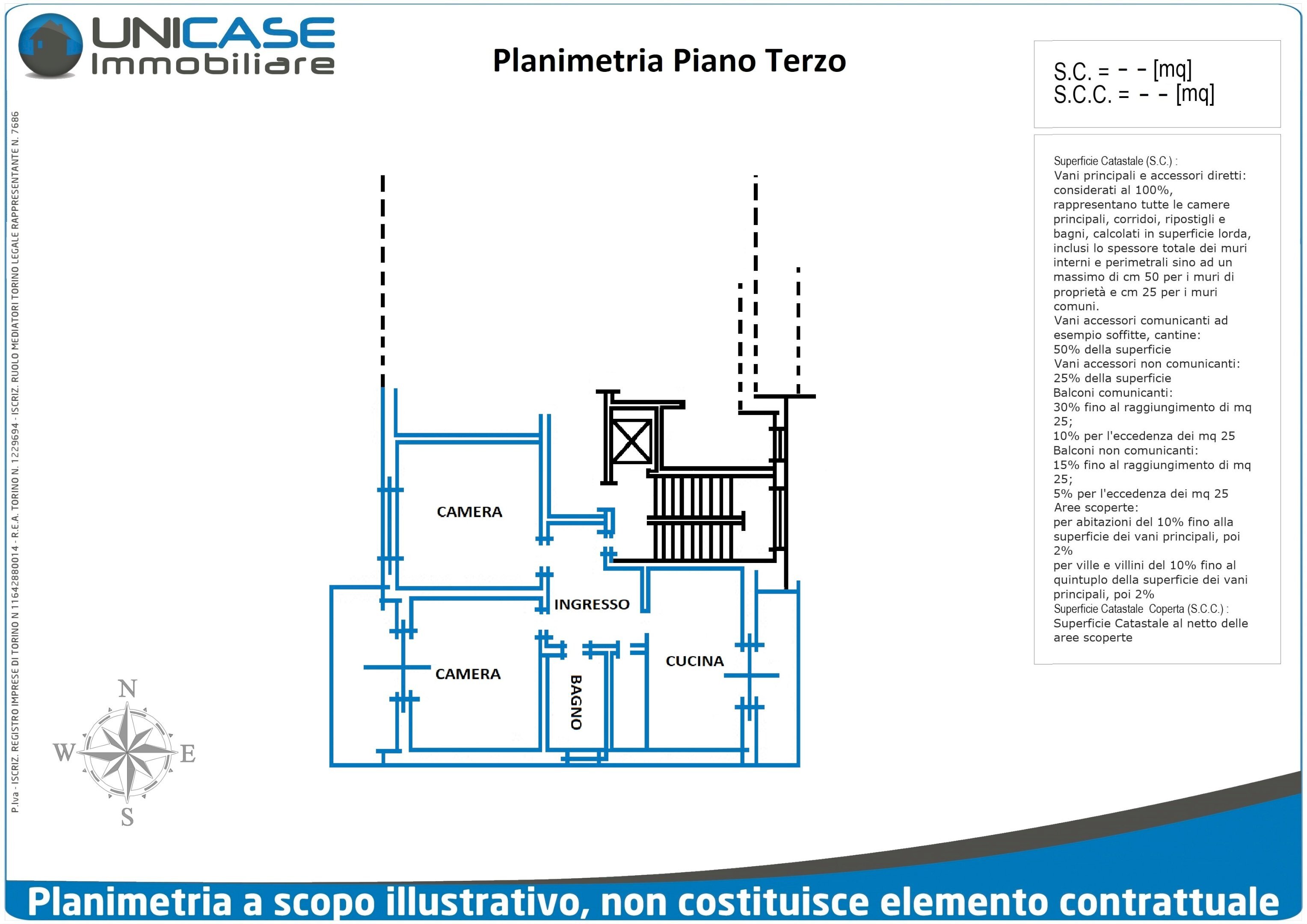 Trilocale Viale E. de Amicis, 14, Luserna San Giovanni - planimetria 1