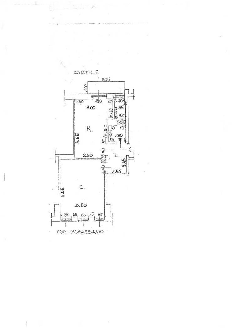 Bilocale Corso Orbassano 244, Torino (zona Santa Rita) - planimetria 1