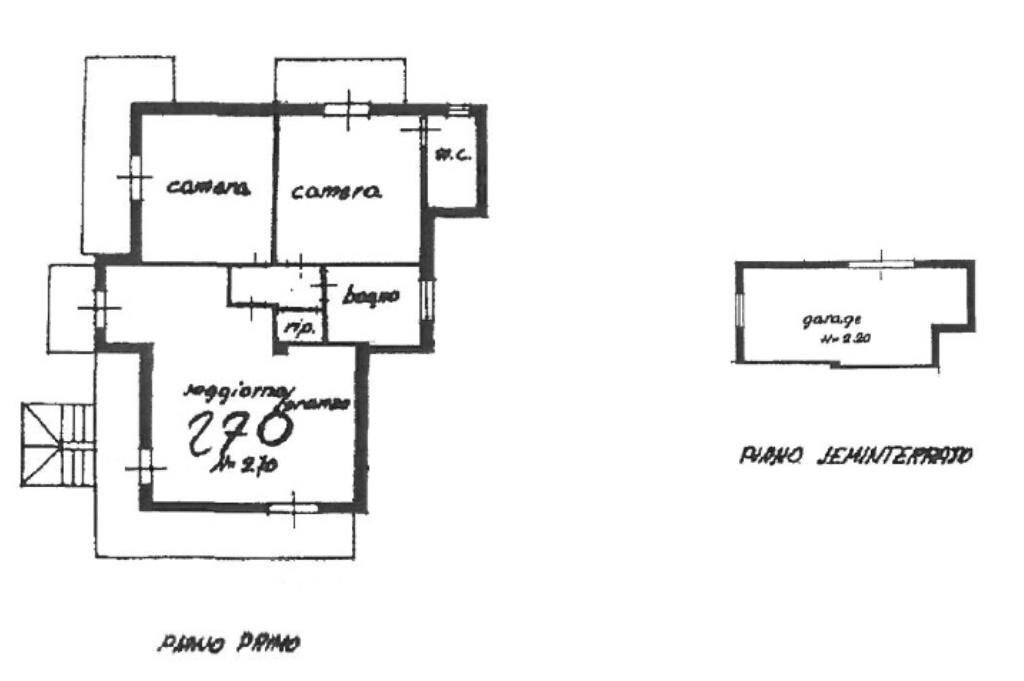 Three-room apartment Via Roma, Morciano di Romagna - floor plans 1