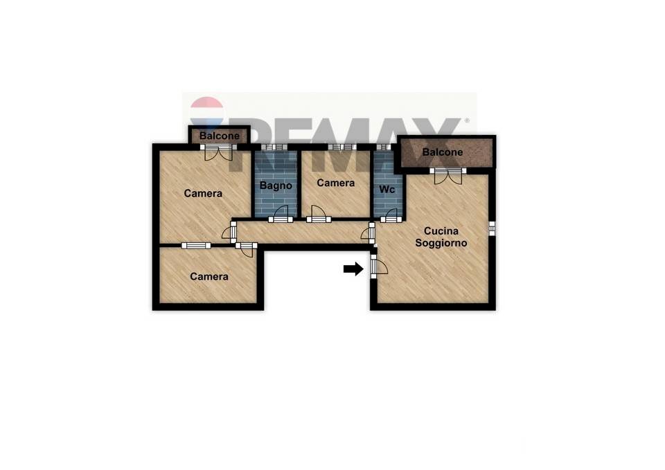 Pianta 2D - Appartamento via Allò
 
177, Casteldaccia - planimetria 1