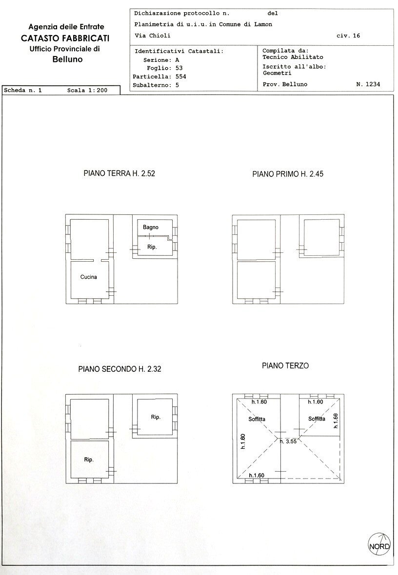 Pianta 2D - Casa semi indipendente Via Chioli
 
16, Lamon - planimetria 1
