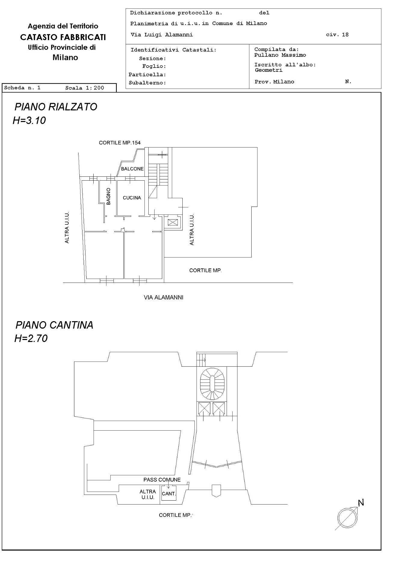 Foto 28 - Three-room apartment Via Luigi Alamanni
 
18, Milano - floor plans 1