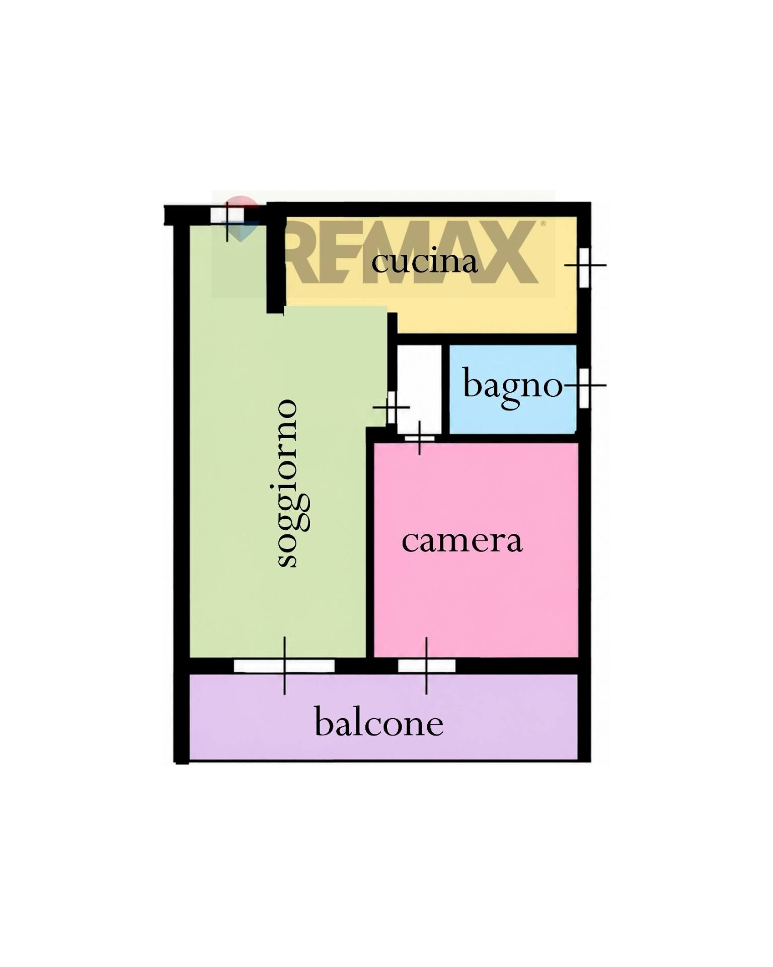 Pianta 2D - Bilocale Viale Fulvio Testi
 
90, Milano - planimetria 1