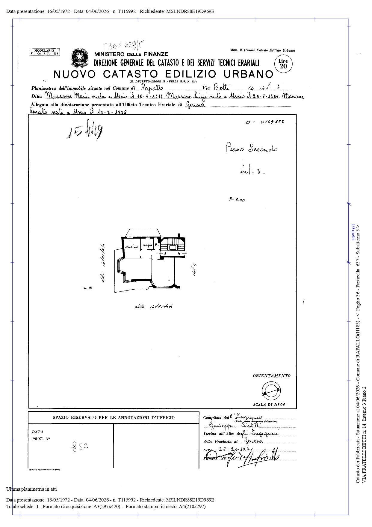 Foto 24 - Four-room apartment Via Fratelli Betti
 
14, Rapallo - floor plans 1