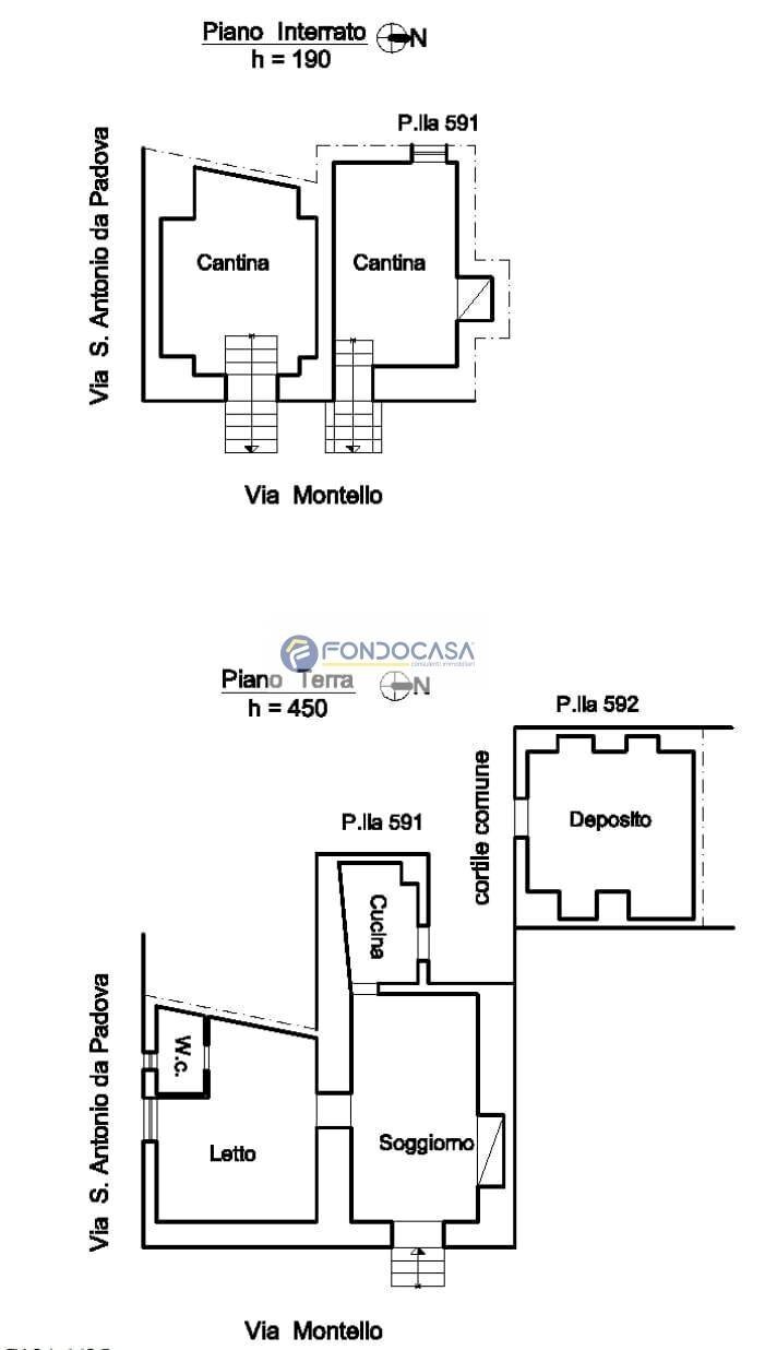 Foto 33 - Semi-detached house Via Montello
 
5, Poggiardo - floor plans 1