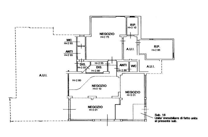 PLAN NEGOZIO BM - Abbigliamento - Intimo Via Bruno Buozzi 21, Rimini - planimetria 1