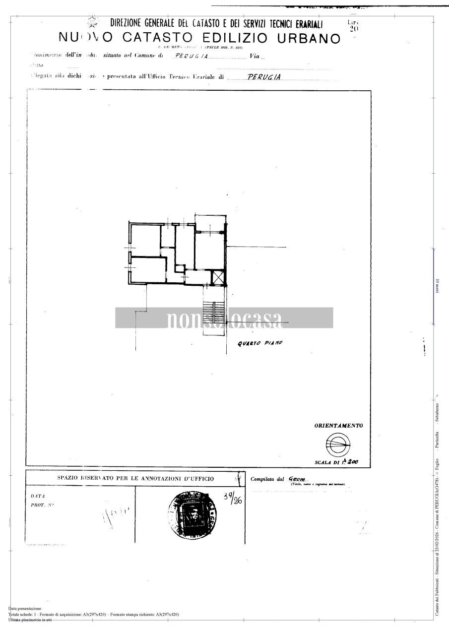 PLANIMETRIA APPARTAMENTO - Apartment Via Alessandro Manzoni 73, Perugia - floor plans 1