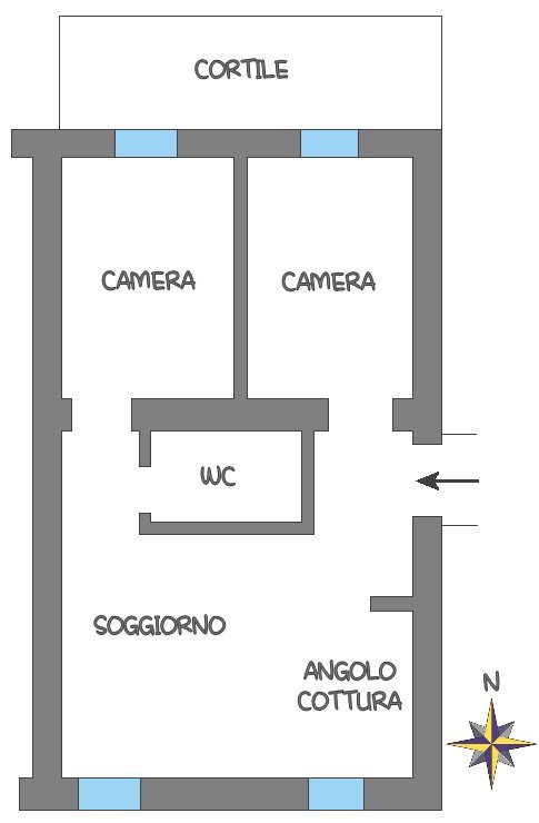 plan.jpg - Three-room apartment Strada Statale 1 9, Deiva Marina - floor plans 1