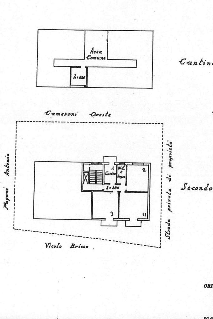 Three-room apartment Vicolo Bricco, Cerano - floor plans 1