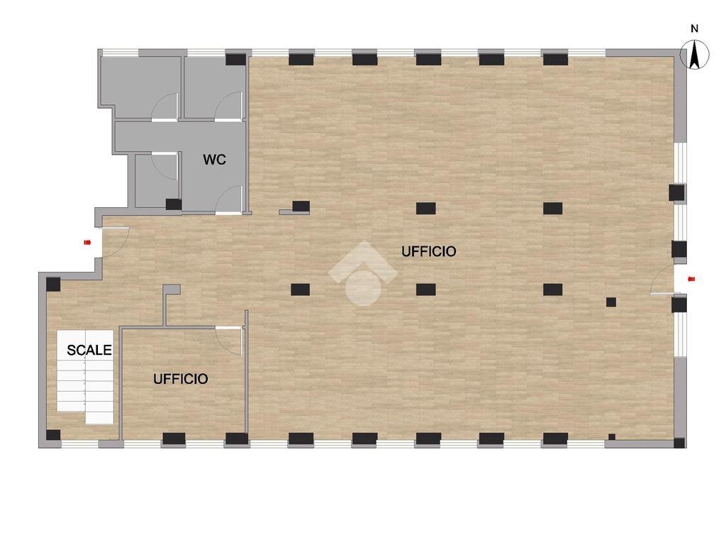 Ufficio via Inverigo, Milano - planimetria 1