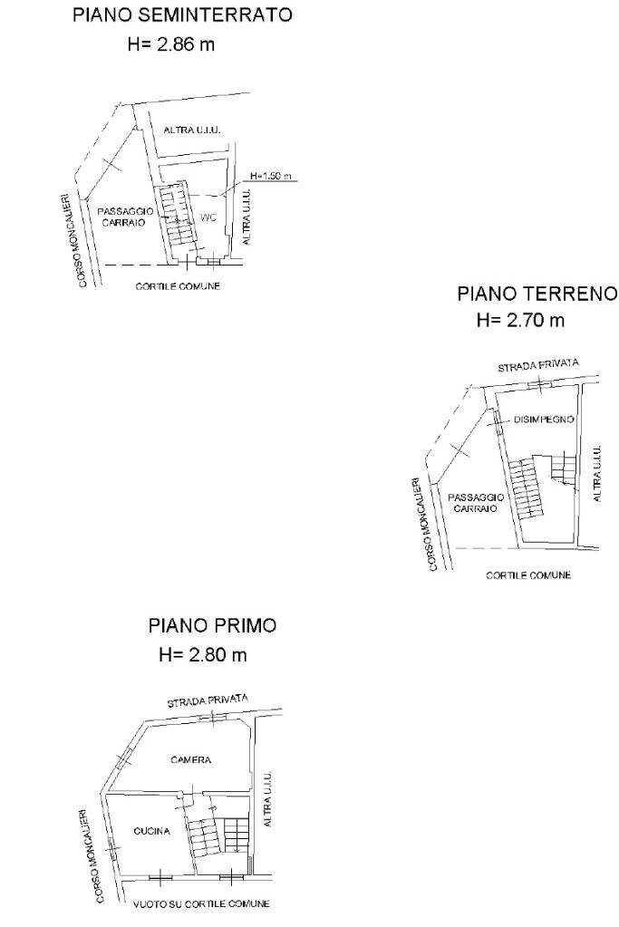 Bilocale Corso Moncalieri, Torino (zona Cavoretto) - planimetria 1