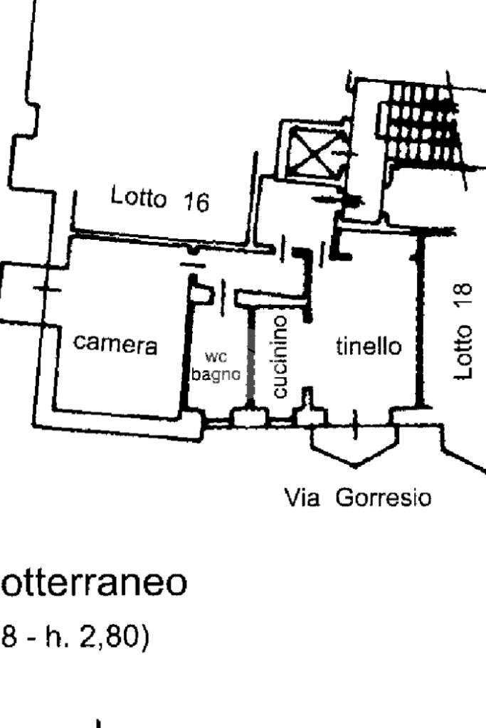 Two-room apartment Via Forlì, Torino (neighborhood Lucento) - floor plans 1