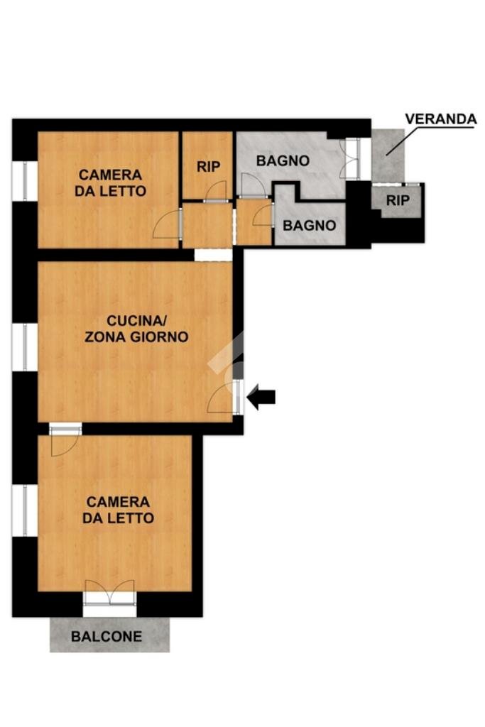 Trilocale Via dei del Carretto, Savona - planimetria 1