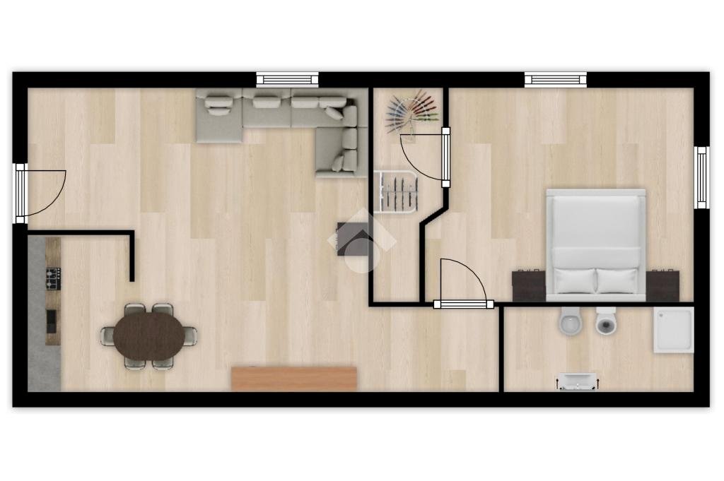 Two-room apartment Via Francesco Mussi, Corbetta - floor plans 1