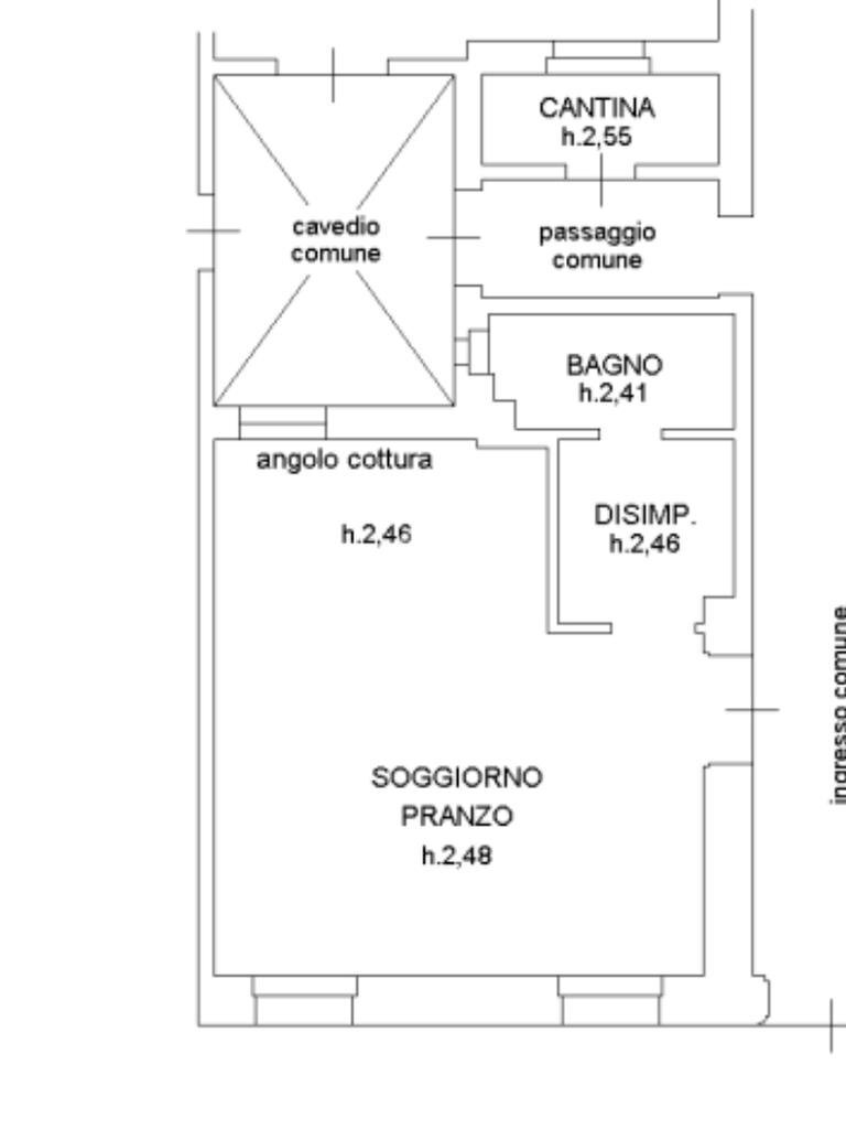 One-room apartment via Caselle, Modena (neighborhood Centro Storico) - floor plans 1