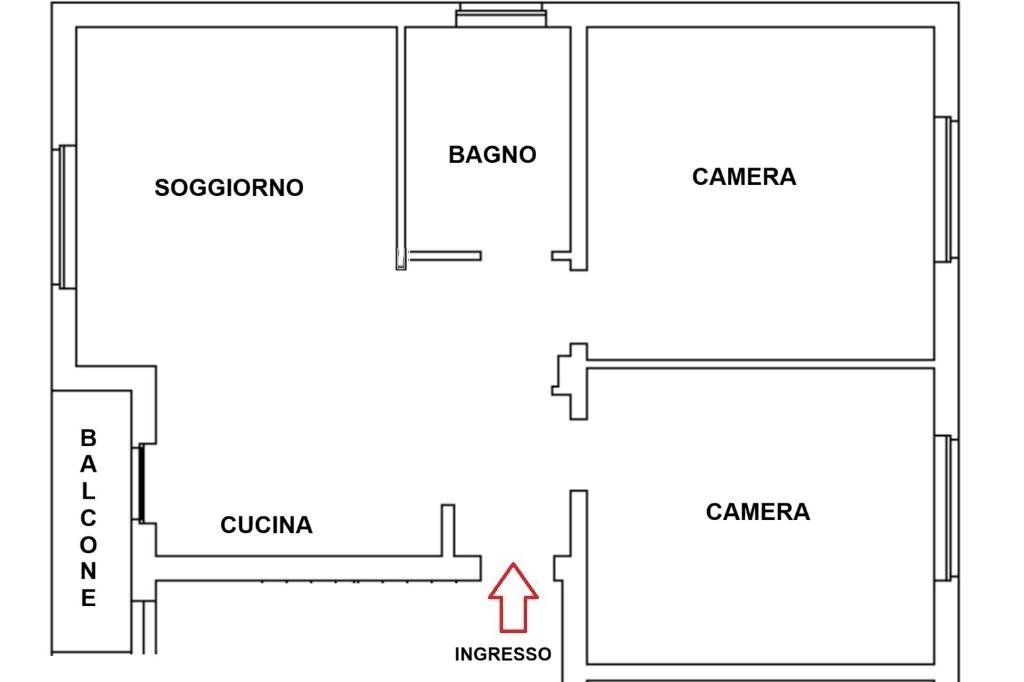 Three-room apartment Via Cadorna, Senago - floor plans 1