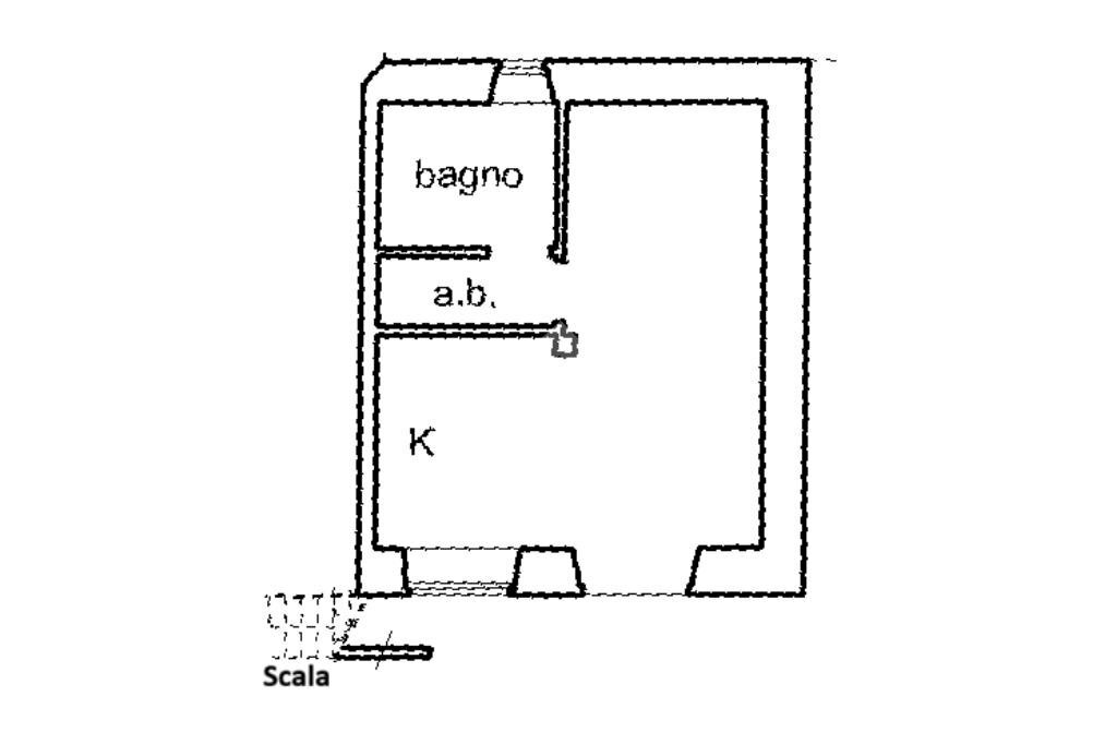One-room apartment Via San Martino, Saluzzo - floor plans 1