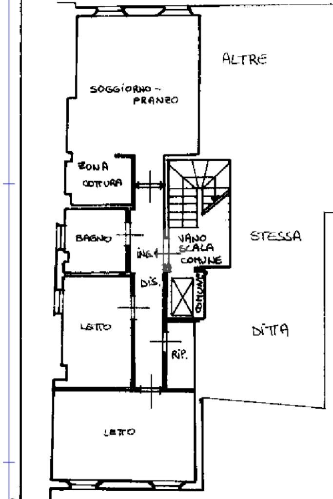 Three-room apartment Via cesare battisti, Rubiera - floor plans 1