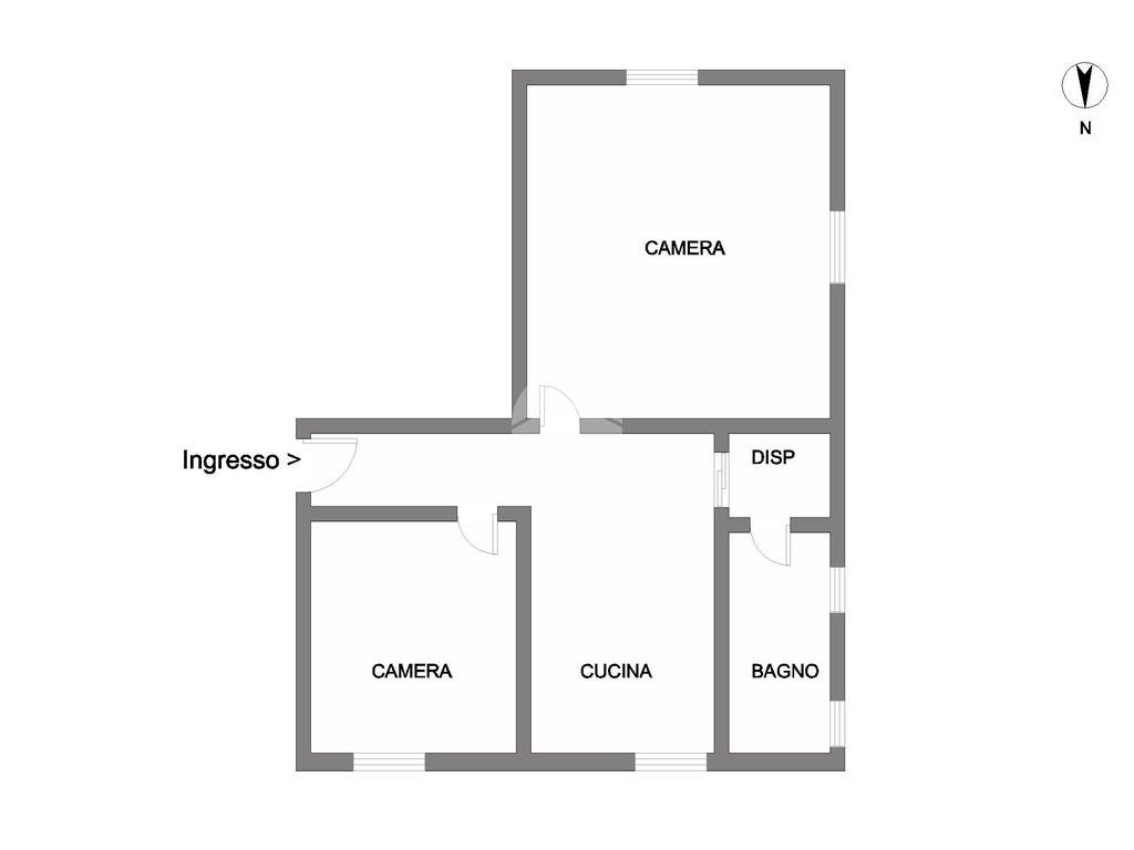 Trilocale Via Sapello, Genova (zona Prà) - planimetria 1