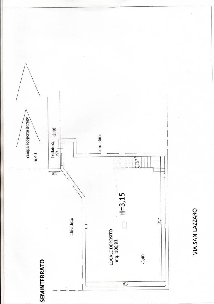 Negozio via San Lazzaro, Gallipoli - planimetria 1